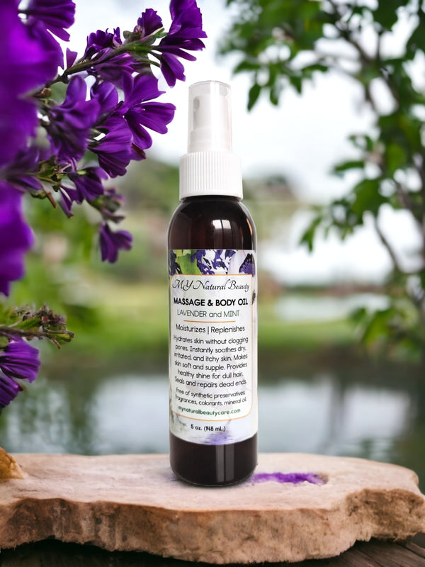 Massage and Body Oil | LAVENDER and MINT