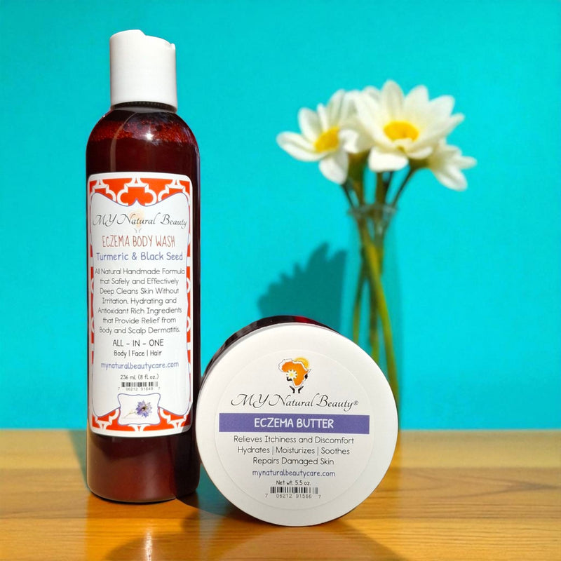 Cuidado CORPORAL para el eczema COMBO Elaborado con cúrcuma y semilla negra