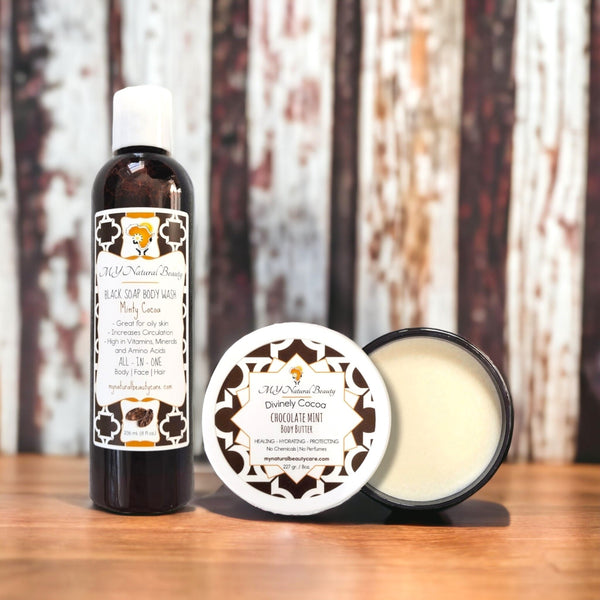 CHOCOLATE MINT | Black Soap and Shea Butter Combo