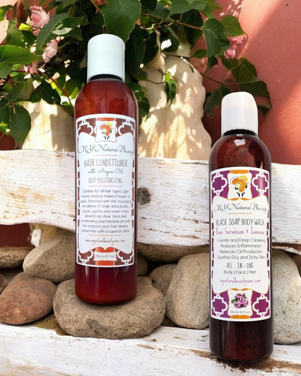 Natural Hair Shampoo and Conditioner | Rose & Chamomile