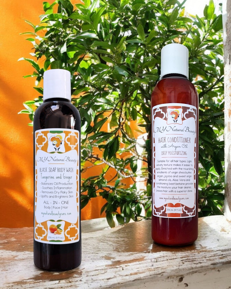 Natural Hair Shampoo and Conditioner | Tangerine & Ginger