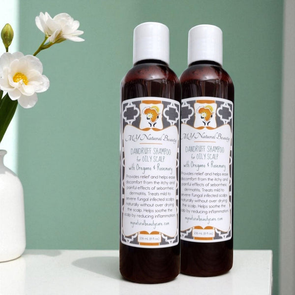 NATURAL DANDRUFF SHAMPOO | OILY SCALP (ROSEMARY) X 2