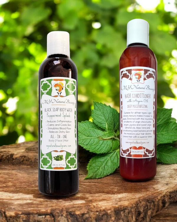 Natural Hair Shampoo and Conditioner | Peppermint