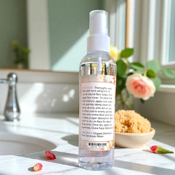 Rose Water Face Toner (All-Natural Face Care)