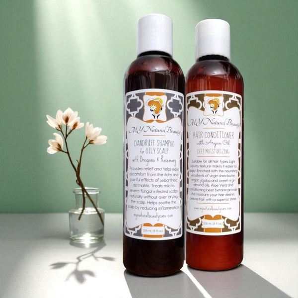 Champú y acondicionador naturales | para la caspa grasa