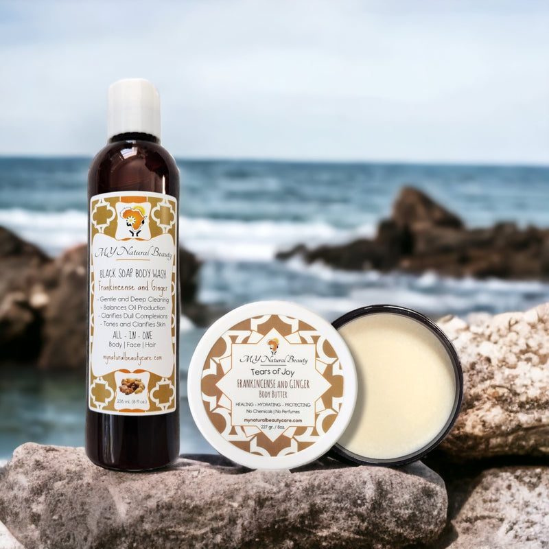 FRANKINCENSE & GINGER | Black Soap and Shea Butter Combo