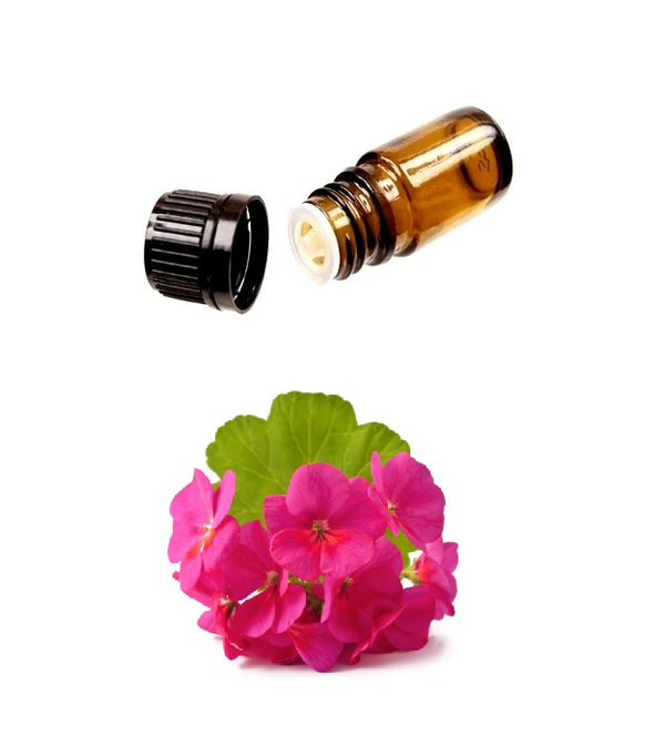 Buy Pure GERANIUM Essential Oil (Therapeutic Treatment) MY Natural Beauty essential oils are 100% pure and natural - Steam distilled from the flowers of the Egyptian geranium plant. The calming and soothing properties are used to moisturize and promote healthy skin. 