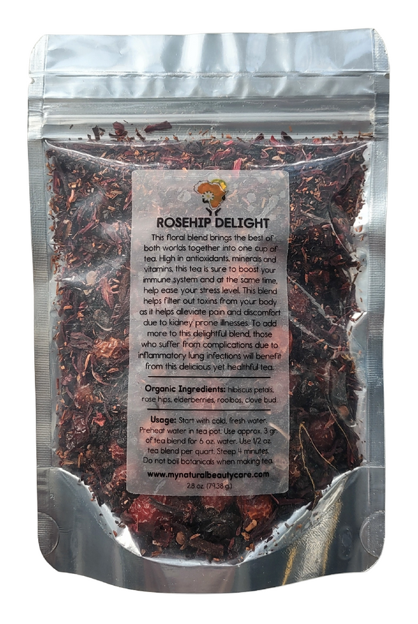 ROSEHIP ELDERBERRY TEA is high in antioxidants, minerals, and vitamins - boosts your immune system - eases your stress level. Rids toxins from your body - Alleviates pain and discomfort due to kidney prone illnesses. Helps those with inflammatory lung conditions. Miami, Lauderdale, Palm Beach, So Florida, USA, Online