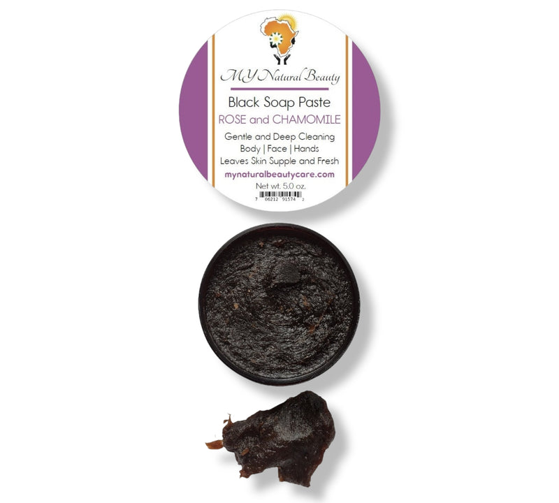 Black Soap | ROSE and CHAMOMILE | Paste Soap